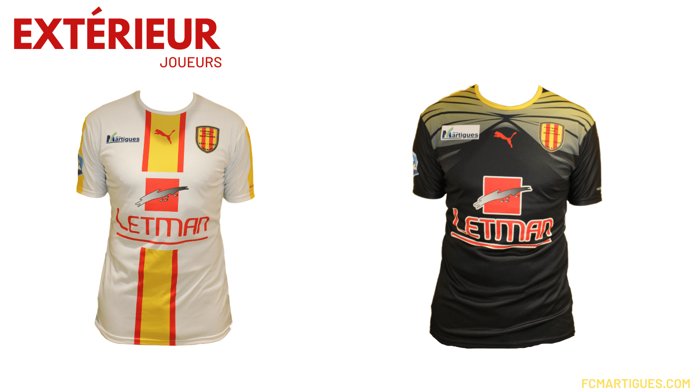 Maillot Vintage FC Martigues Années 1990, Domicile, Taille Mini, Jaune